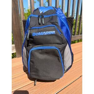 DeMarini Baseball Backpack Bat Bag Blue Black Equipment Softball Gear Bag